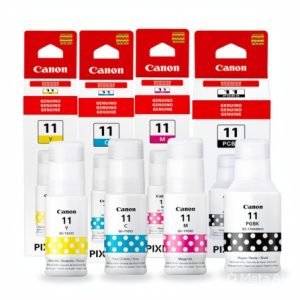 Kit Tintas Canon GI-11 Original BK C M Y para MegaTank G2160 G3160 G3170 GX1060 GX2060