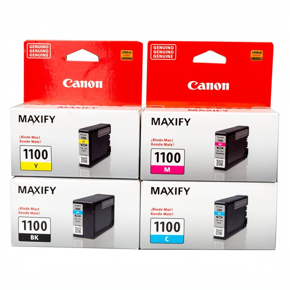 Kit Tintas Canon PGI-1100 Original BK C M Y para MAXIFY MB2010 MB2110 MB2310 MB2710
