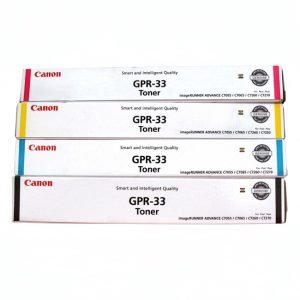 Kit Tóner Canon GPR-33 Original CMYK para imageRUNNER ADVANCE C7055 C7065 C7260 C7270